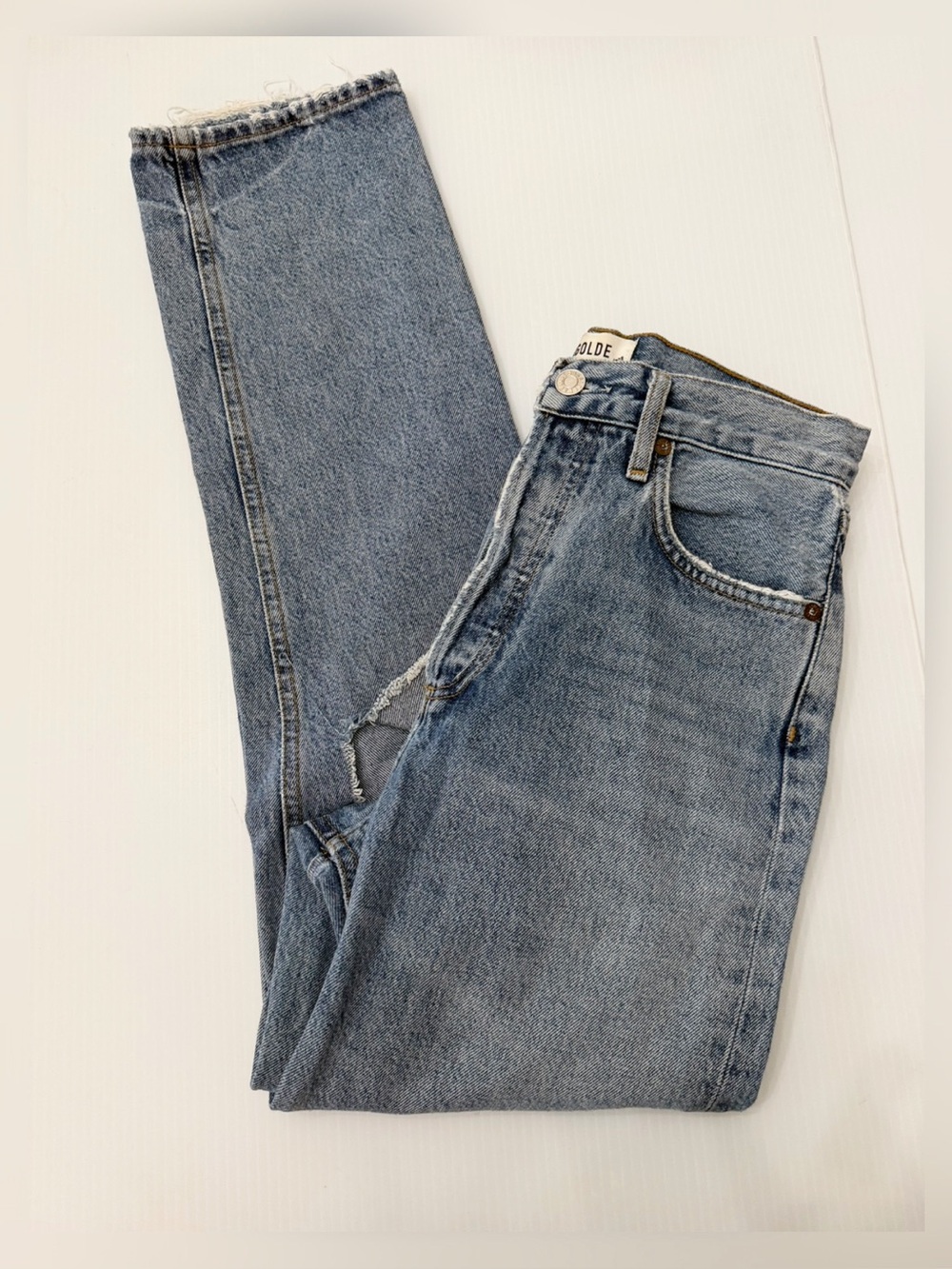 Agolde 90s Pinch Waist Distressed Lineup High-Rise Women's Jeans - 24